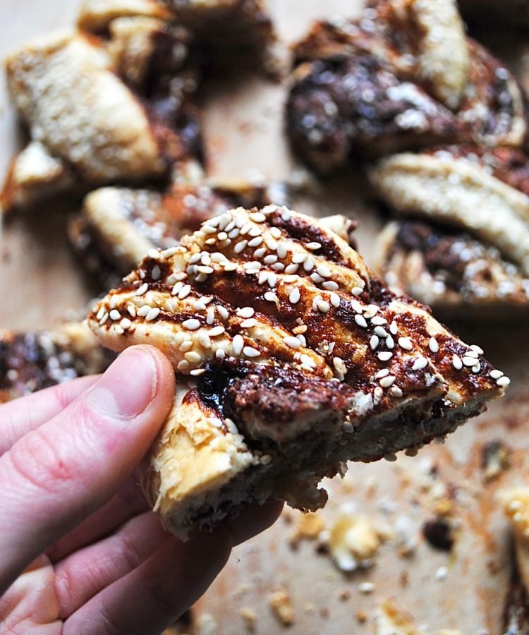 Vegan Puff Pastry Twists with Marmite and Tahini