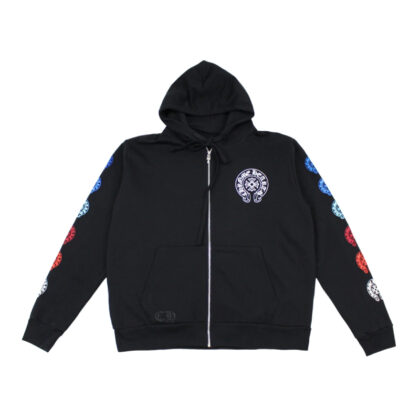 Multi Color Horseshoe Zip Hoodie
